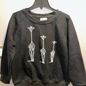 L.A. Soul Black Triple Giraffe Graphics Crewneck Sweatshirt